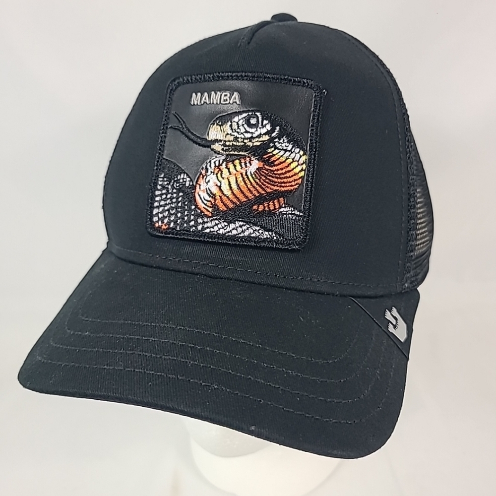 NEW Goorin Bros. MAMBA Snake Trucker Hat the Farm Mesh OSFA Black
